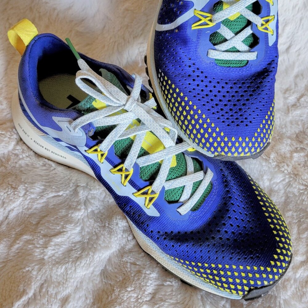 Size 7 - Mens Nike React Pegasus Trail 4 Blue - Only Worn Once!